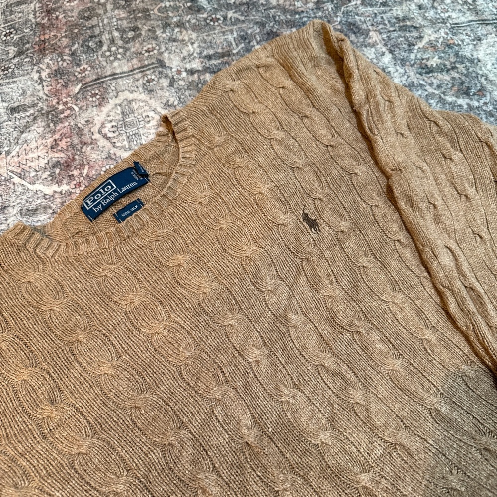 SOLD Ralph Lauren Camel Brown Crewneck Sweater
